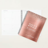 2022 Rose Gold Blush Pink Glitzer Monogram Planer (Anzeige)