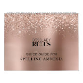 2022 Rose Gold Boss Lady Rules: Amnesia Kalender (Titelbild)