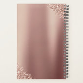 2022 Rose Gold Pink Monogram Glitzer Eyelashes Planer (Rückseite)