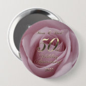 2022 Rose Golden Wedding 50 Jahre Parents Button (Vorne & Hinten)