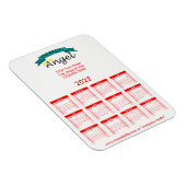 2022 Roter Kalender für Ihr Logo Magnet (Rechte Seite)