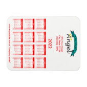 2022 Roter Kalender für Ihr Logo Magnet (Horizontal)
