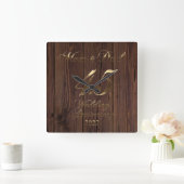 2022 Saphire Wedding 45 Jahre Parents Quadratische Wanduhr (Zuhause)