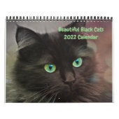 2022 Schöne schwarze Katzen 12-monatiger Wall-Kale Kalender (Titelbild)