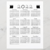 2022 Schriftart mit Terminplaner Textilien (Vorderseite)