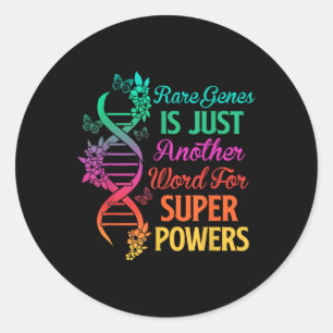 2022 Seltene Krankheiten Tag Bewusstsein Zebra Rib Runder Aufkleber