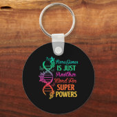 2022 Seltene Krankheiten Tag Bewusstsein Zebra Rib Schlüsselanhänger (Vorderseite)