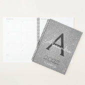 2022 Silber Glitter Glanz Monogramm Planer (Anzeige)