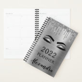 2022 Silber Glitter Glanz Wimpern Glam Planer (Anzeige)