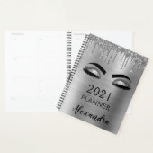 2022 Silber Glitter Glanz Wimpern Glam Planer (Anzeige)