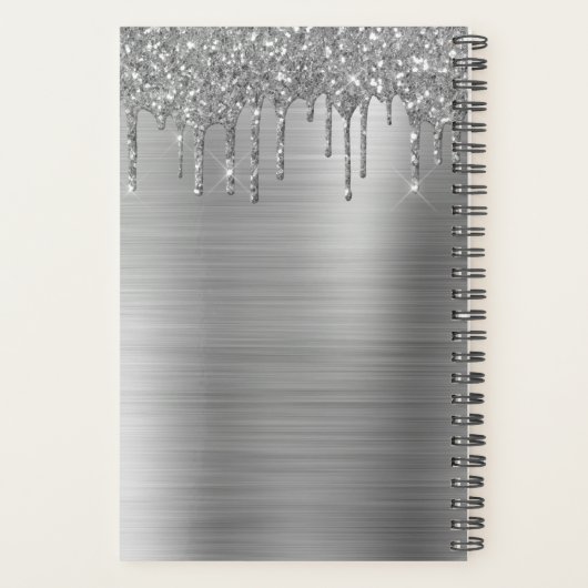 2022 Silberner Glitzer Sparkle Eyelashes Planer (Rückseite)