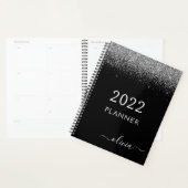 2022 Silver Black Glitzer Monogram Modern Luxury Planer (Anzeige)