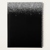 2022 Silver Black Glitzer Monogram Modern Luxury Planer (Rückseite)