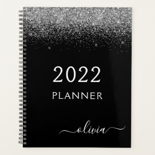 2022 Silver Black Glitzer Monogram Modern Luxury Planer