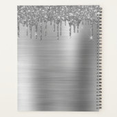 2022 Silver Glitzer Glam Monogram Modern Planer (Rückseite)