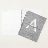 2022 Silver Glitzer Sparkle Monogram Planer (Anzeige)