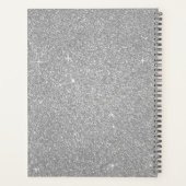 2022 Silver Glitzer Sparkle Monogram Planer (Rückseite)
