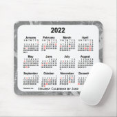 2022 Silver Holiday Art Calendar von Janz Mouse Pa Mousepad (Mit Mouse)