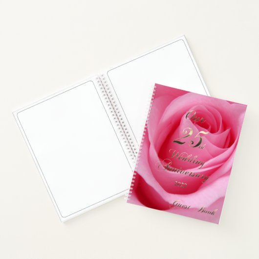 2022 Silver Wedding 25 Jahre Gästebuch Notizblock (Innenseite)