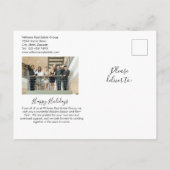 2022 Sold Sign Foto Real Anwesen Holiday Postkarte (Rückseite)