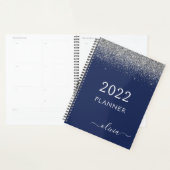 2022 Sparkle Monogramm für den Silver Navy Blue Gl Planer (Anzeige)