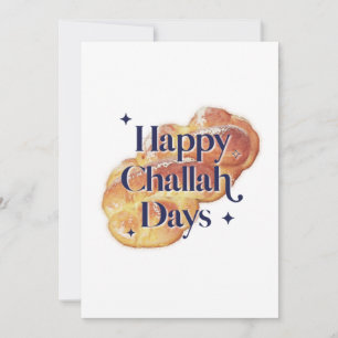 2022 Spaß Challah-Tage Chanukka Aquarell Feiertagskarte