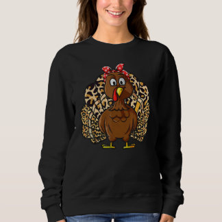 2022 Thanksgiving Leopard Turkey Day Autumn Fall S Sweatshirt