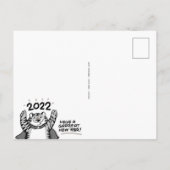 2022 - Tiger-Lunar-Neujahrskarte Postkarte (Rückseite)