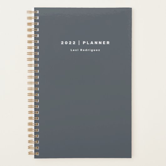 2022 Titan Gray Weekly Monthly Planner Planer (Vorderseite)