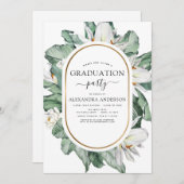 2022 Tropischer Abschluss Magnolia Einladung (Vorne/Hinten)