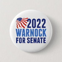 2022 Warnock für US Senat Georgia American Flag