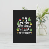 2022 Weihnachtstee Kinder Erwachsene Santa I Can E Einladung (Stehend Vorderseite)