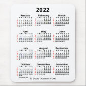 2022 Weißer 52-Wochen-Kalender von Janz Mousepad (Vorne)