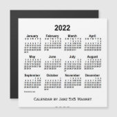 2022 Weißkalender von Janz 5x5 Magnet (Vorne/Hinten)