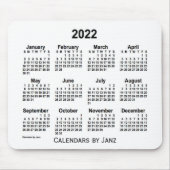 2022 Weißkalender von Janz Mouse Pad Mousepad (Vorne)
