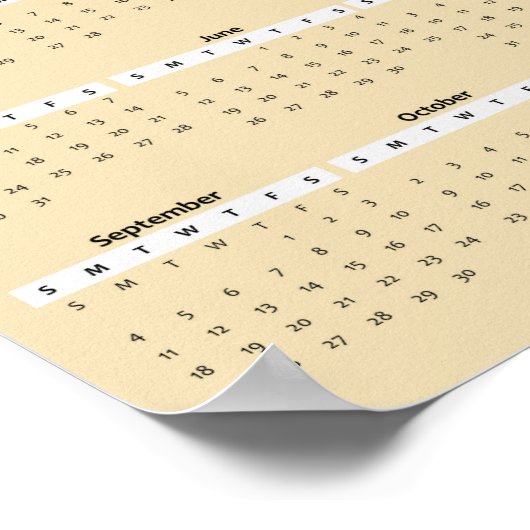 2022 Westie Yearly Calendar Poster (Ecke)