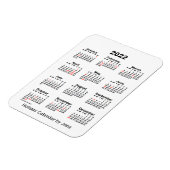 2022 White Holiday Calendar von Janz Magnet (Linke Seite)