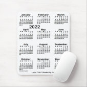 2022 White Large Print Calendar von Janz Mousepad (Mit Mouse)