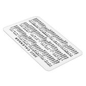 2022 Year Monthly Calendar Classic White and Black Magnet (Rechte Seite)