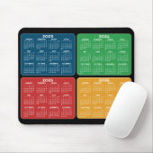 2023 2024 2025 2026 Kalender 4 Jahre Primärfarben Mousepad (Mit Mouse)
