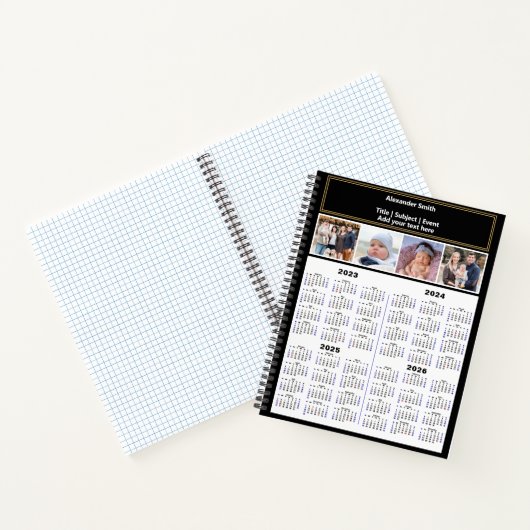 2023 2024 2025 2026 Kalender Benutzerdefiniertes F Notizblock (Innenseite)