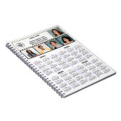 2023 2024 2025 2026 Kalender Foto Modernes Busines Notizblock (Rechte Seite)