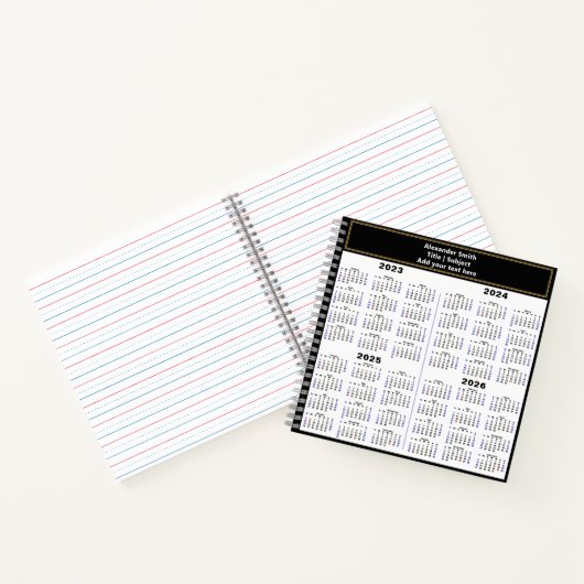 2023 2024 2025 2026 Kalender Neuer benutzerdefinie Notizblock (Innenseite)