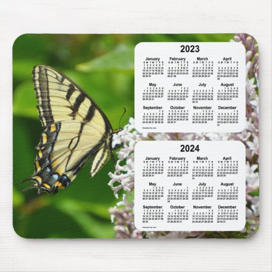 2023-2024 Frack Butterfly Calendar von Janz Mousepad (Vorne)