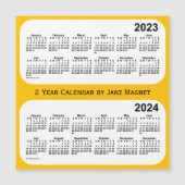 2023-2024 Gold 2 Year Calendar by Janz Magnetkarte (Vorderseite)