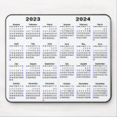 2023 - 2024 Kalender Minimalistisch 2 Jahre Kalend Mousepad (Vorne)
