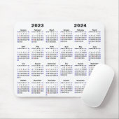 2023 - 2024 Kalender Minimalistisch 2 Jahre Kalend Mousepad (Mit Mouse)