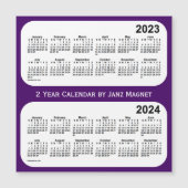 2023-2024 Lila 2-Jahres-Kalender von Janz Magnet (Vorderseite)