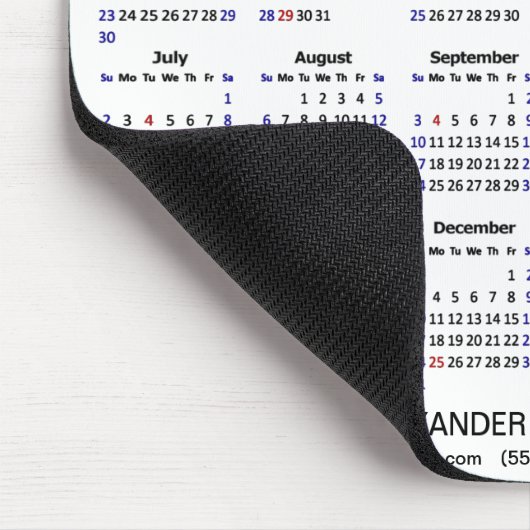 2023 - 2024 Minimalistischer Kalender Mousepad (Ecke)