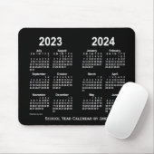 2023-2024 Neon White School Calendar von Janz Mousepad (Mit Mouse)